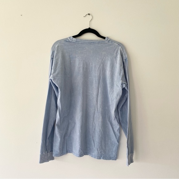 Washed Blue Oversized Hollister Long-Sleeve - Picture 2 of 3